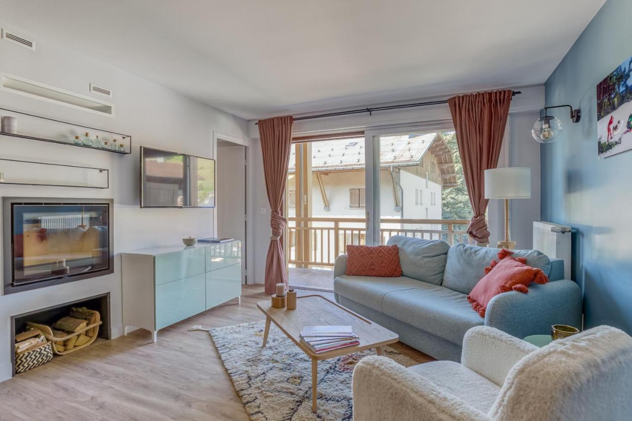 Rare ! Appartement Renove Dans Le Village Pieton De Megève Eksteriør billede